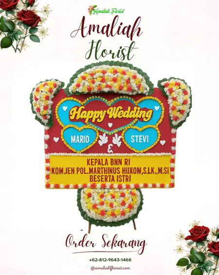 Papan Bunga Pernikahan Wakap